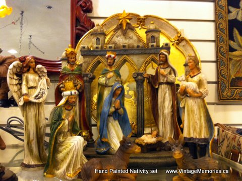 Hand Painted Nativity set