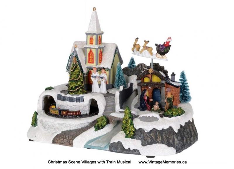 christmas villege train.