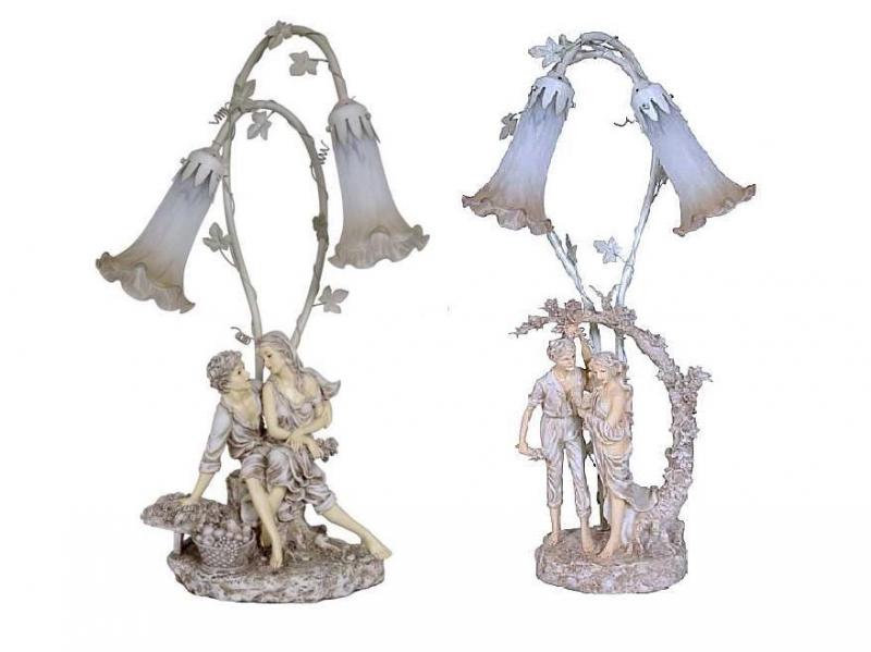 victorian Figurine table lamps 